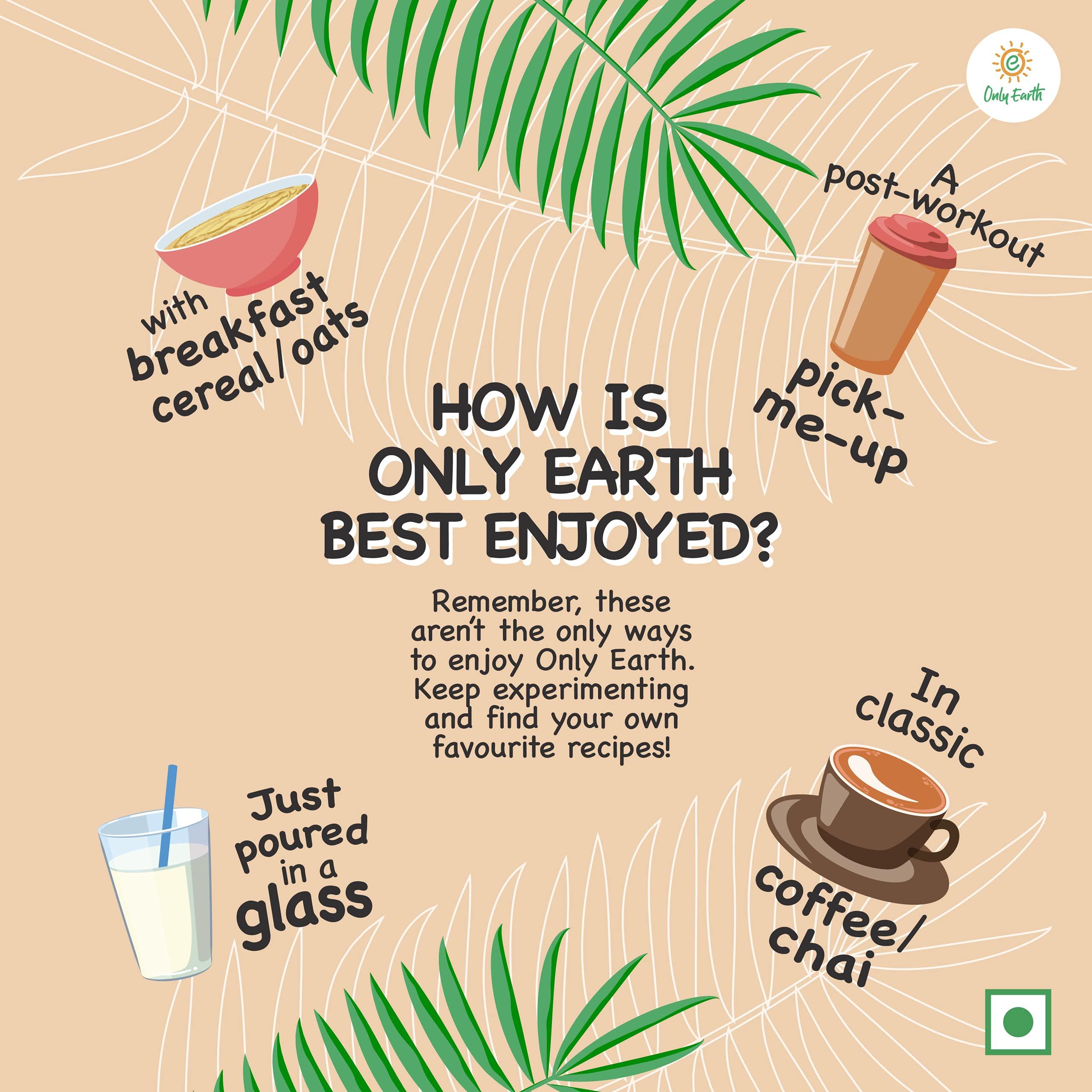Only Earth Only Earth Coconut Drink | Best for Coffee, Tea, Cereals, Shakes or As Is | 40% Coconut Water + 59% Coconut Milk | | Dairy Free | Unsweetened | Plant-Based | Source of Calcium | Preservatives Free | No Added Sugar | No Trans-Fat |Thai Coconuts