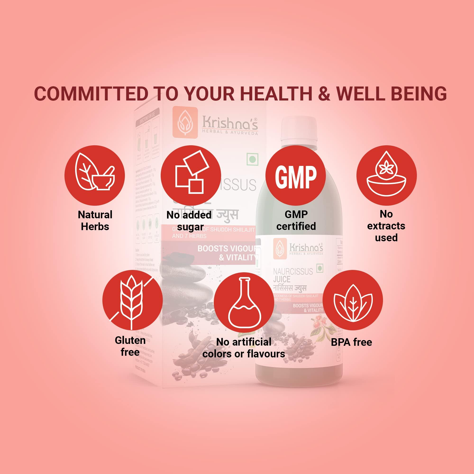 KRISHNA\'S HERBAL & AYURVEDA KRISHNA\'S HERBAL & AYURVEDA Krishna\'S Naurcissus Juice-1000 Ml Ayurvedic Ingredients Ashwagandha,Kaunch Beej,Vidari Kand,Shatawari,Akarkara,Safed Musli,Gokhru Etc Helps In Boosting Stamina