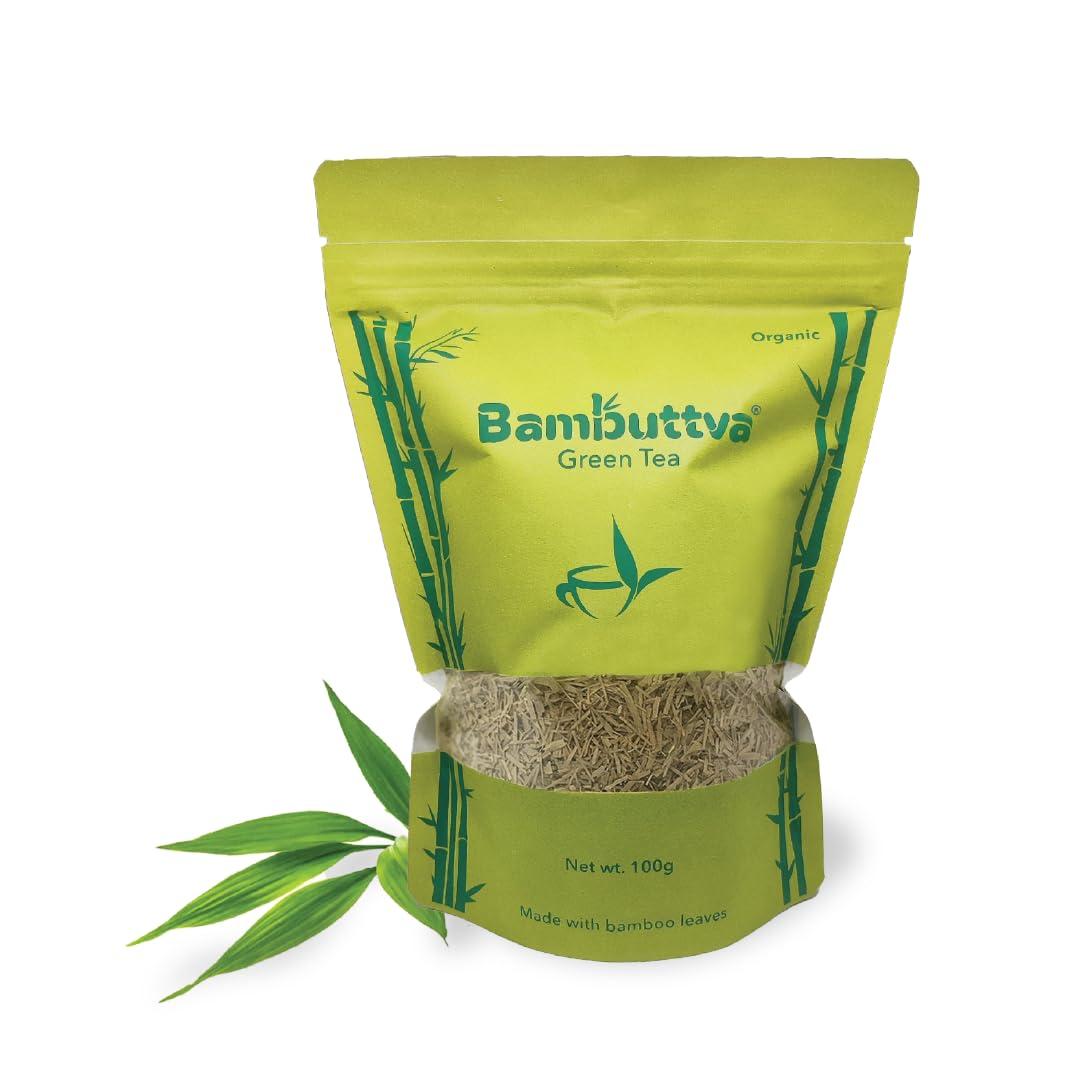 Bambuttva Bambuttva Bamboo Tea | Bamboo Leaf Tea | Organic | Herbal Tea | Rich in Silica | Natural Flavour | Loose Leaf (100grams)