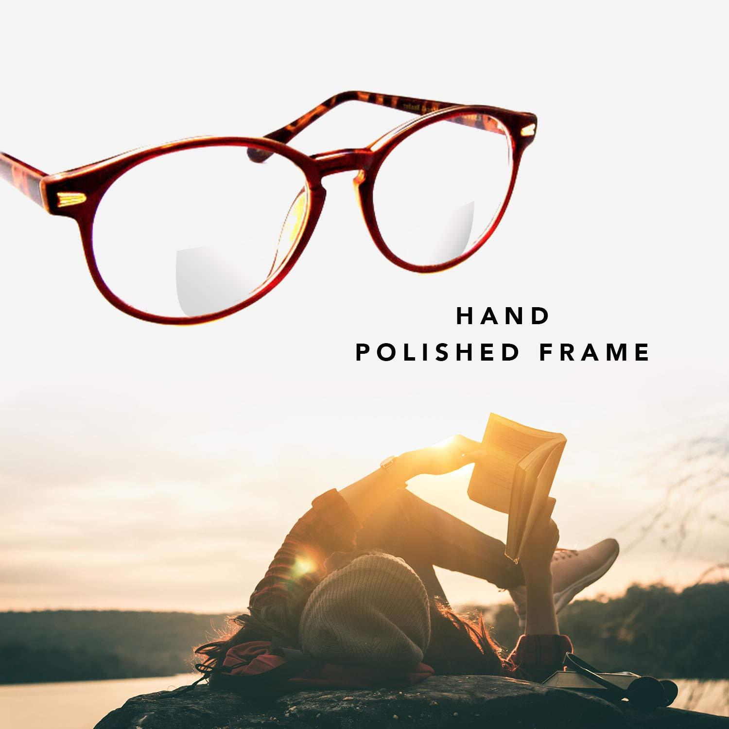 Boomer Eyeware Boomer Eyeware Classic Stylish Bifocal Rounders, Reading Glasses for Men & Women, 2.50, Brown, Brown, 2.50