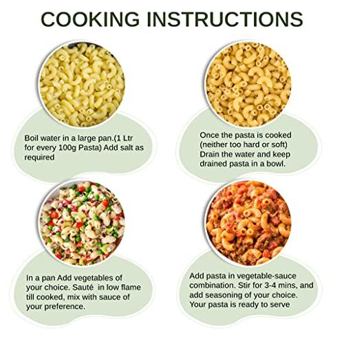 Nutrico Nutrico Macaroni Pasta, 1 kg, made with 100% Suji, 0% Maida, High Protein Elbow, Pure Natural Durum Wheat, Rich In Fiber, Vegan, Non-GMO