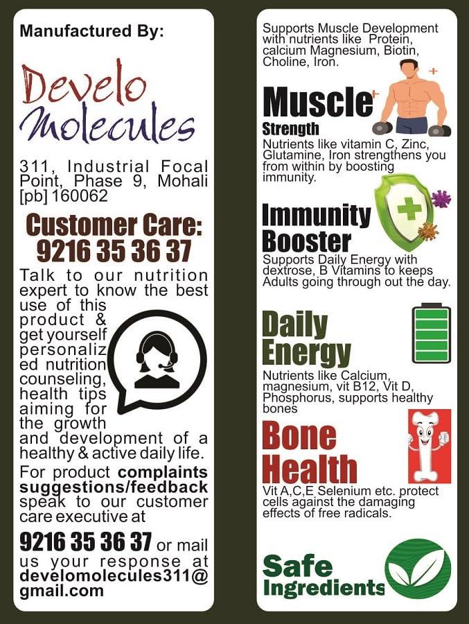 DEVELO Develo Diabetic Protein Powder for diabetes patient Care, Sugar Free Supplement  1 kg (Vanilla)