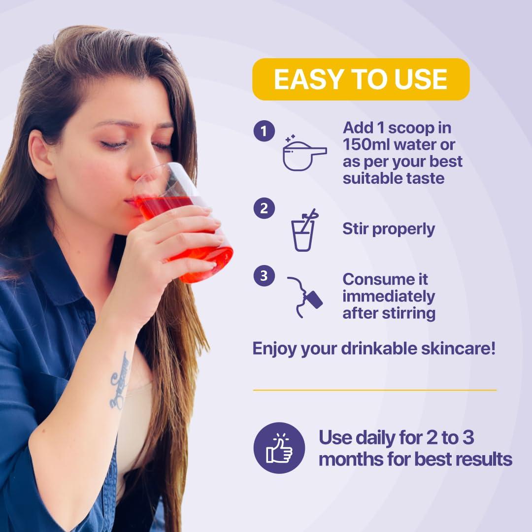 Nature's Island Nature's Island Skin Glow Collagen Powder (Mango, 250g) , Marine Collagen Supplements for Women & Men With Biotin, Vitamin A, C, E, Hyaluronic Acid, for Glowing Skin, Anti Ageing, Firmness, Elasticity, Healthy Hair and Nails.