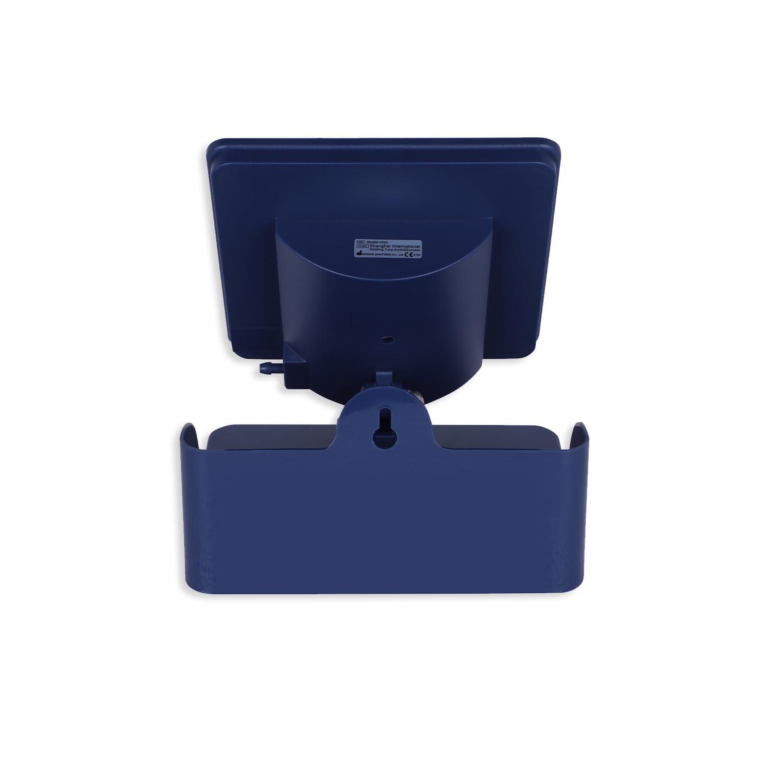 Mowell Mowell Wall-Mounted Aneroid Sphygmomanometer with Clock Face | Desktop BP Monitor with Latex Bulb, Air Release Valve, Spring Cuff (49 x 13.5 cm) - Blue