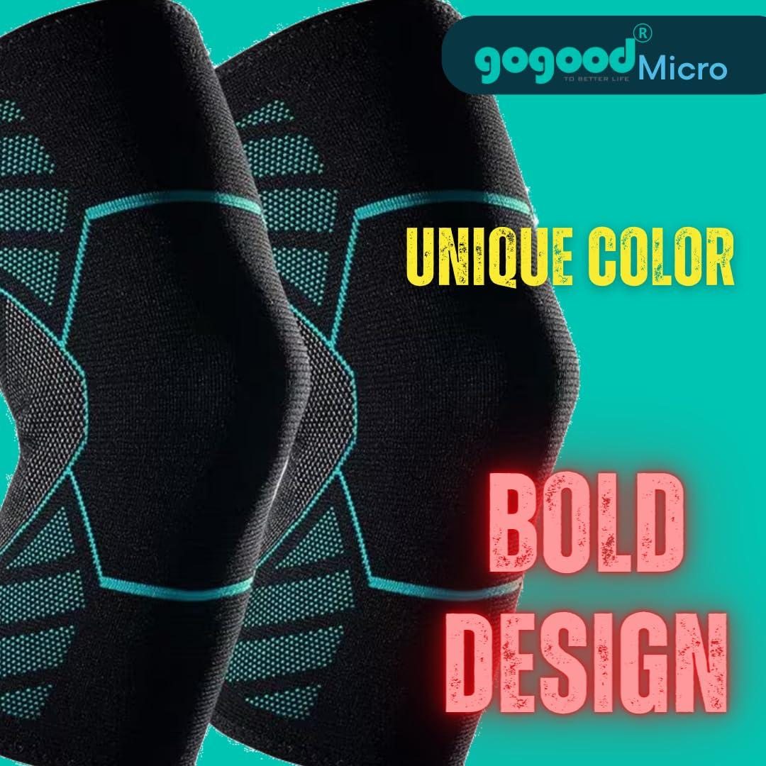 Gogood Gogood Knee Support Caps Pain Relief Men and Women/Ortho Knee Guard for Kabaddi Gym Workout Squats Running Jogging Cycling Sports XL (1 Pair)