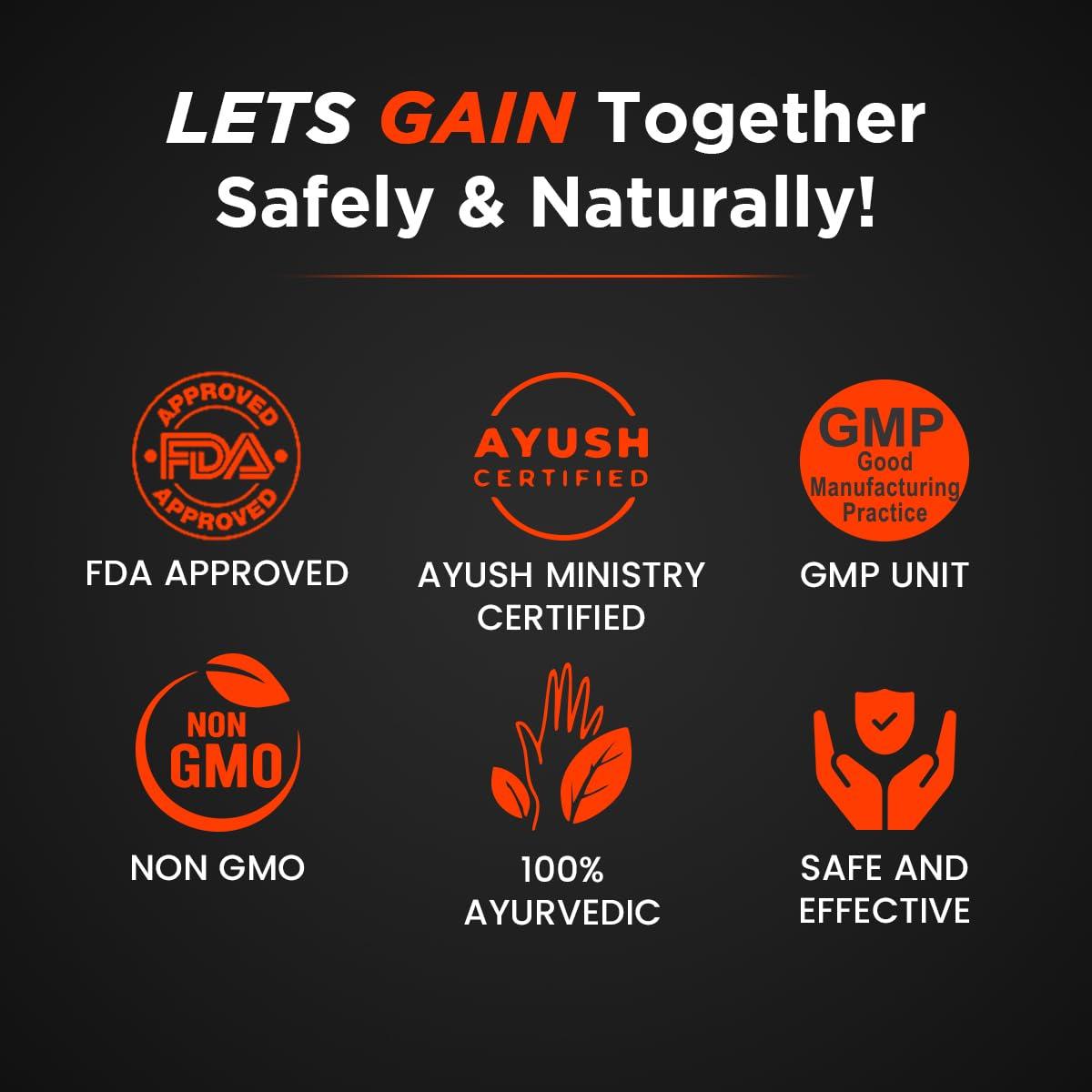 ayuvya Ayuvya i-Gain+ & Lets Gain Weight Gain Combo | Helps Improve Appetite & Digestion | Promotes Muscle Recovery & Energy Levels | For Men & Women | 100% Ayurvedic Combo | Pack of 2