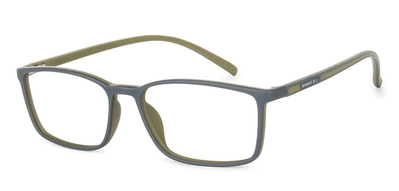 LENSKART BLU LENSKART BLU | Zero Power Blue Cut Computer Glasses | Anti Glare, Lightweight & Blocks Harmful Rays | UV Protection Specs | Men & Women | Medium | LB E13527 Pack of 2