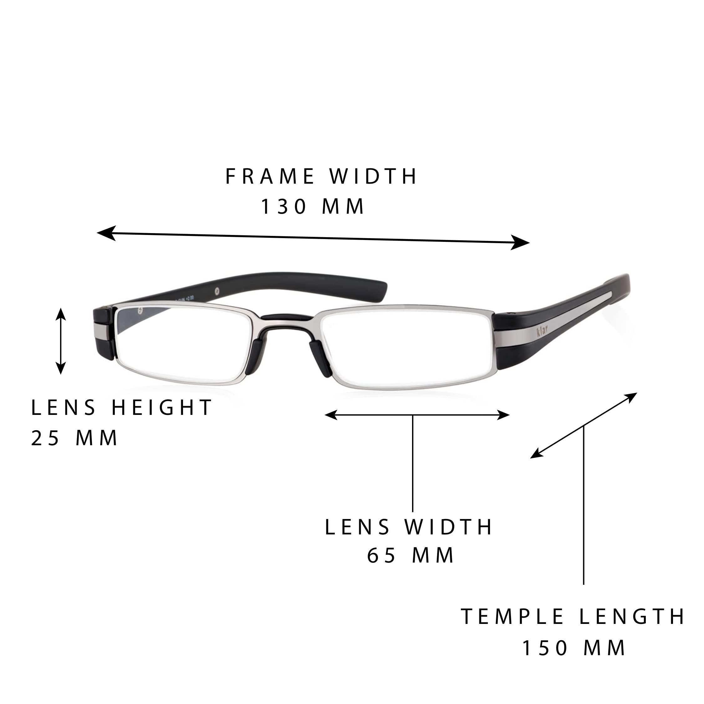 klar Eye klar Eye Premium Reading Glasses For Men and Women Mobile and Computer reading glasses Anti Reflection Scratch resistant reading glasses Powers from +0.75 to +3.50 k-4011(Burgundy, 2)