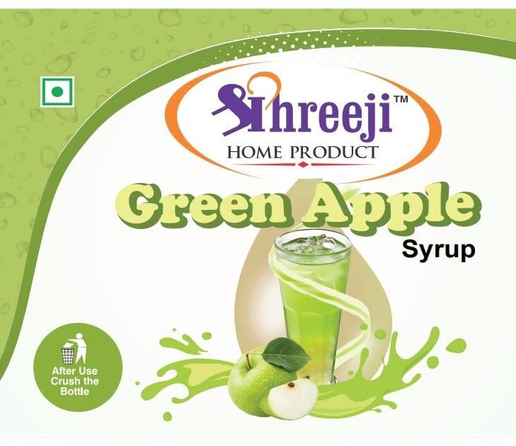 SHREEJI SHREEJI Green Apple Syrup Mix with Water for Making Juice Pet Bottle, 750