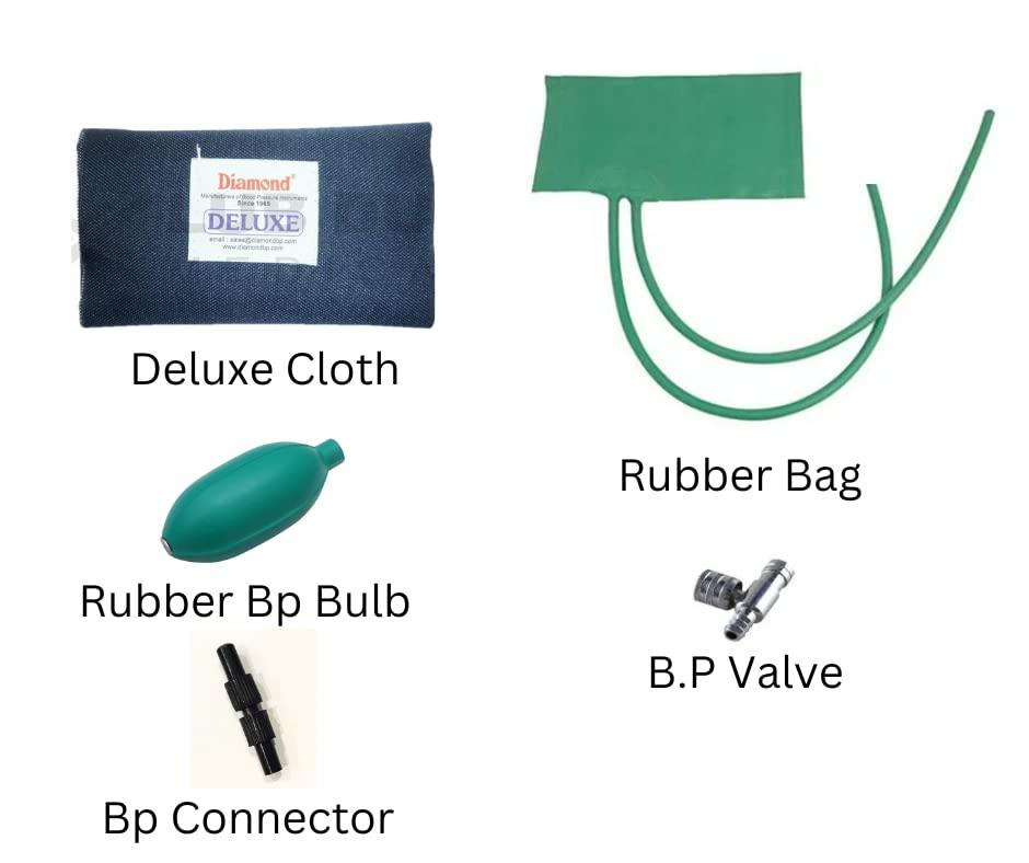 3S 3S Diamond Cuff Assembly Adult Size Diamond Deluxe BP Original Spares (BP Cloth, BP Rubber Bag, BP Bulb, BP Valve, BP Connector))
