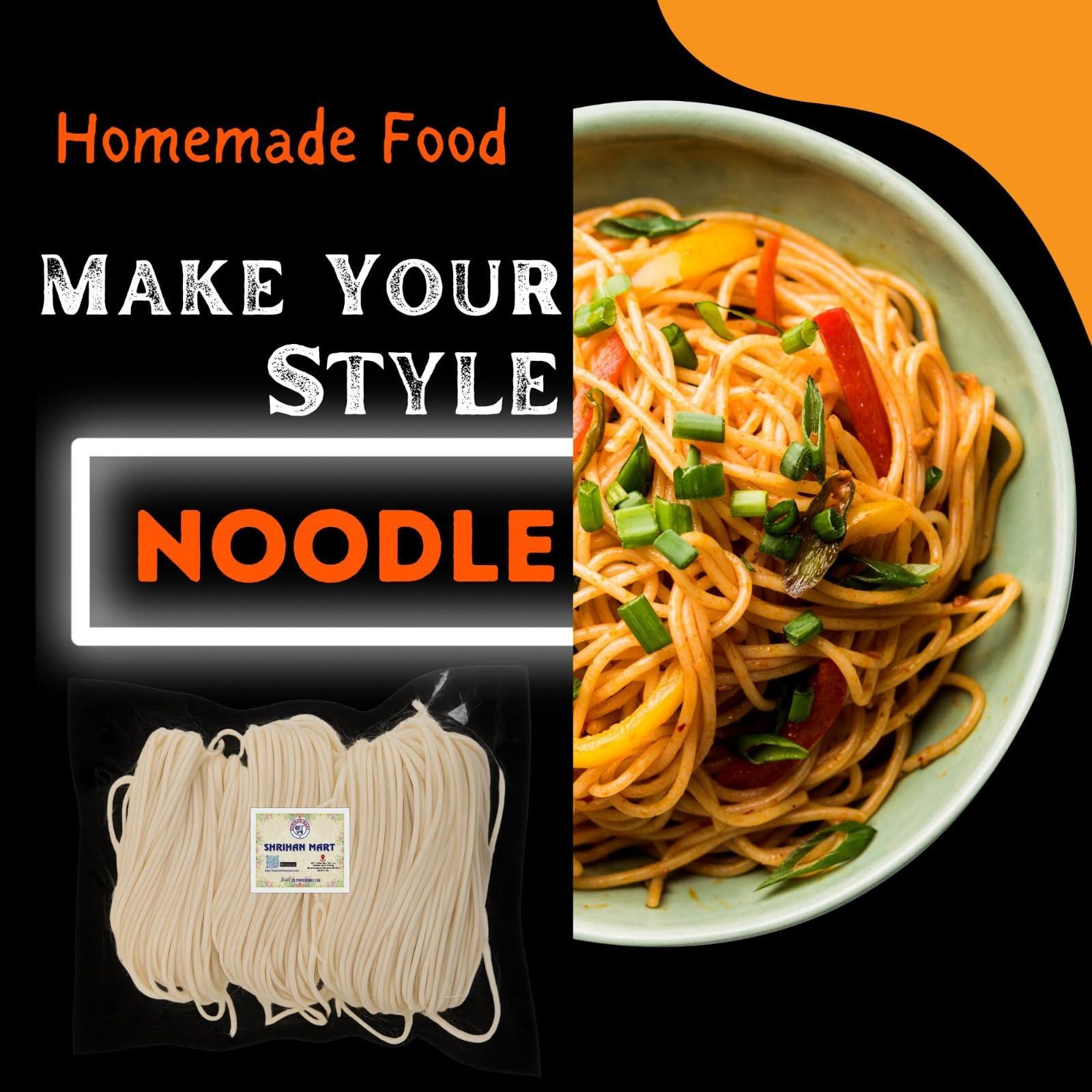 SHRIHAN MART SHRIHAN MART Kolkata Special Super Thin Chowmein (4.5Kg) | Noodles | Thin Chow Vegetarian Noodles Exclusive Chowmein Packet (Pack Of 9, Each Pack 500 Gram)