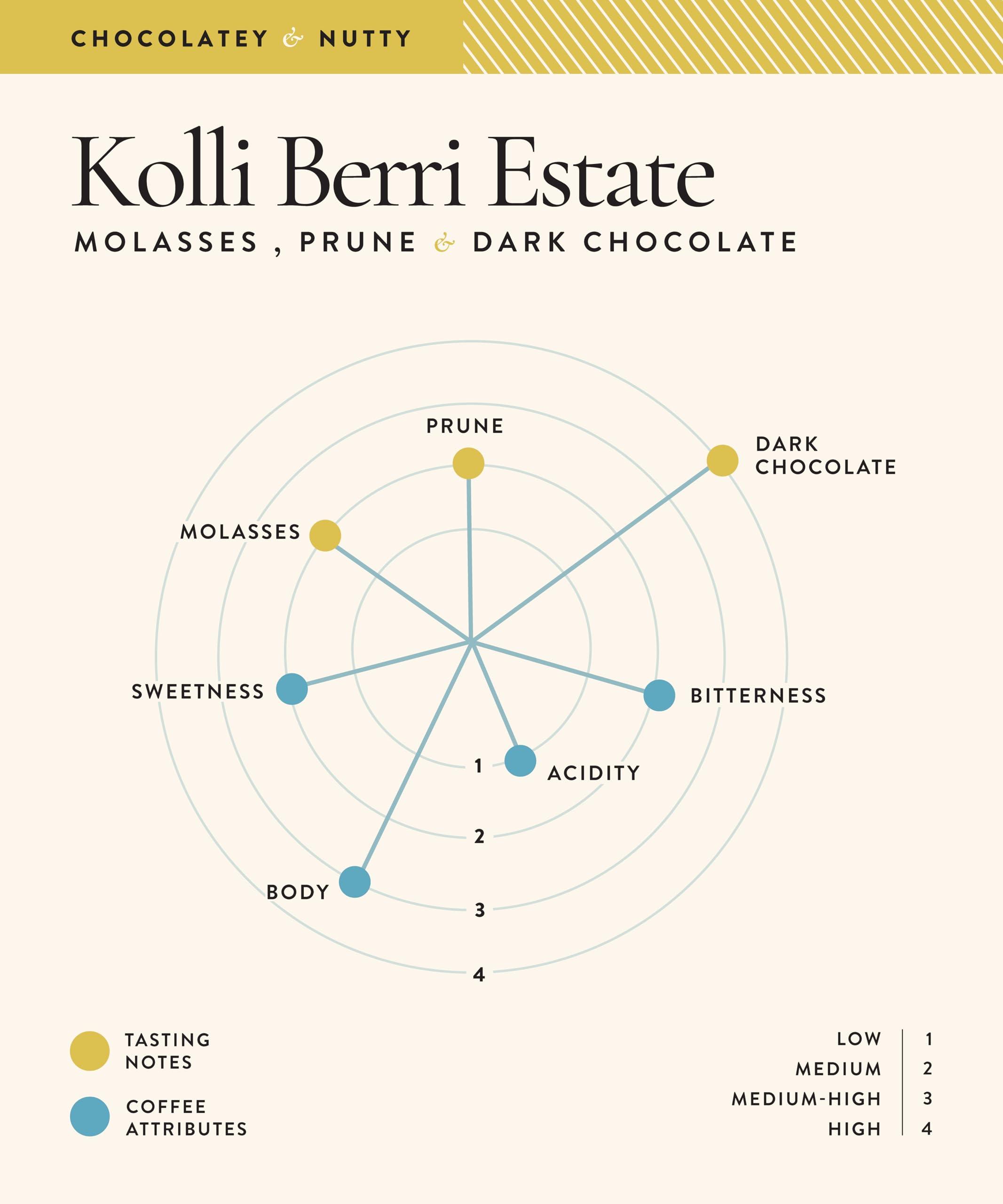 Blue Tokai Coffee Roasters Blue Tokai Coffee Roasters Kolli Berri Estate - Medium Dark Roast (Turkish Grind) 250g | Made With 100% Specialty Grade Arabica Freshly Roasted Ground Coffee, Bag