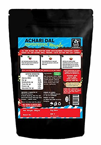 365 STORE TO DOOR 365 STORE TO DOOR Indian Spice - Jain Achari Dal Masala, 250 gm | Homemade Powdered | Spices for Healthy Cooking | Ready to use | All Seasonings Spices | Spice Mix – Pack of 1