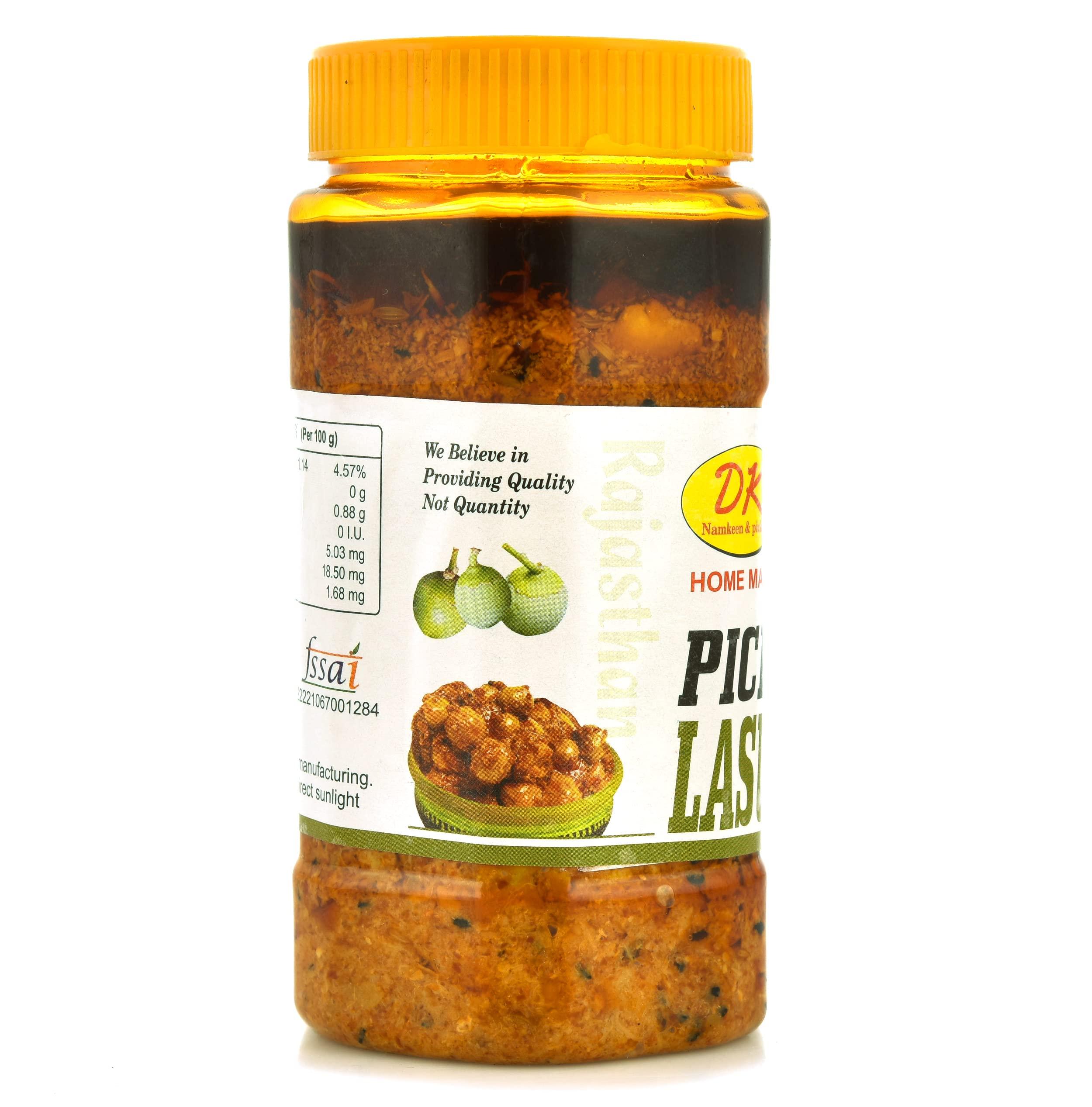DK Namkeen & Pickles DK Pickles Rajasthani Homemade(Gunda) Lasuwa Pickle and Amla Pickle Rajasthani Lasode ka Achar aur Amla ka Achar ghar ka achaar (Sarso Ka Tel,Mastard Oil, Sa Bana)