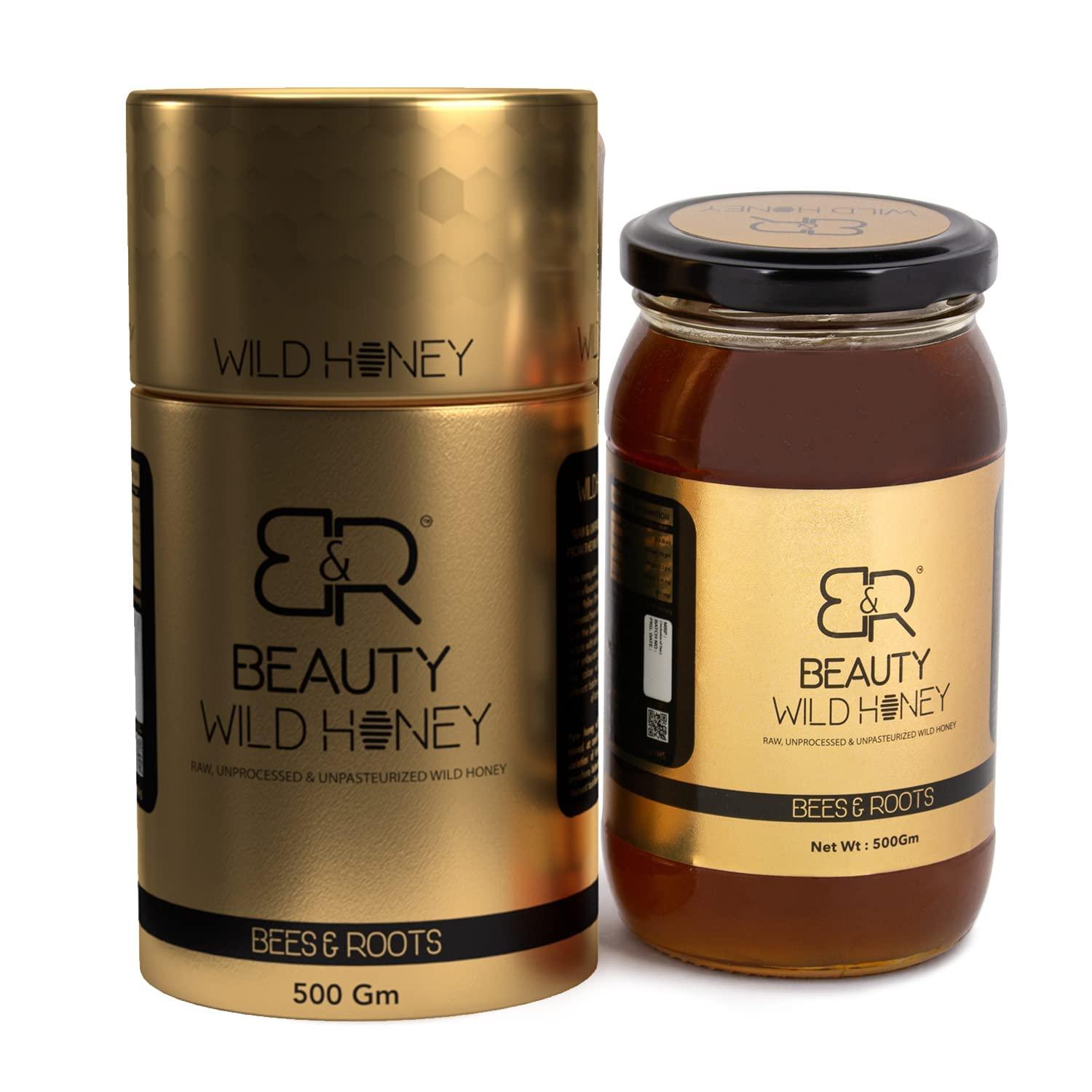 BEES N ROOTS BEES N ROOTS BEAUTY WILD HONEY BY SAHIL KHAN | UNPROCESSED AND UNPASTEURIZED NATURAL HONEY | FROM THE WILD FOREST OF INDIA