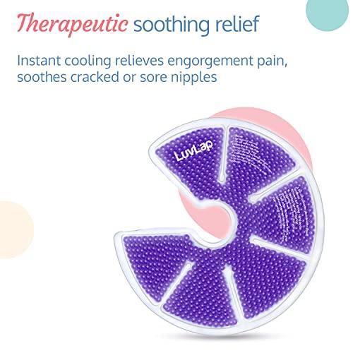LuvLap LuvLap Breast Hot & Cold Pad for Breastfeeding Mothers, 2 pc Breast Therapy Pack, Cold Therapy & Hot Therapy for Pain Relief of Breastfeeding, Mastitis, Engorgement, Purple