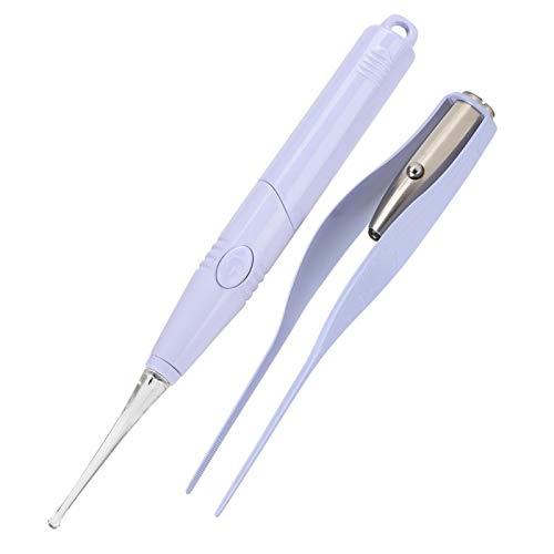 Shanrya Professional Ear Tweezers, Earpick, Purple Kids Travel Use Home Use for Children