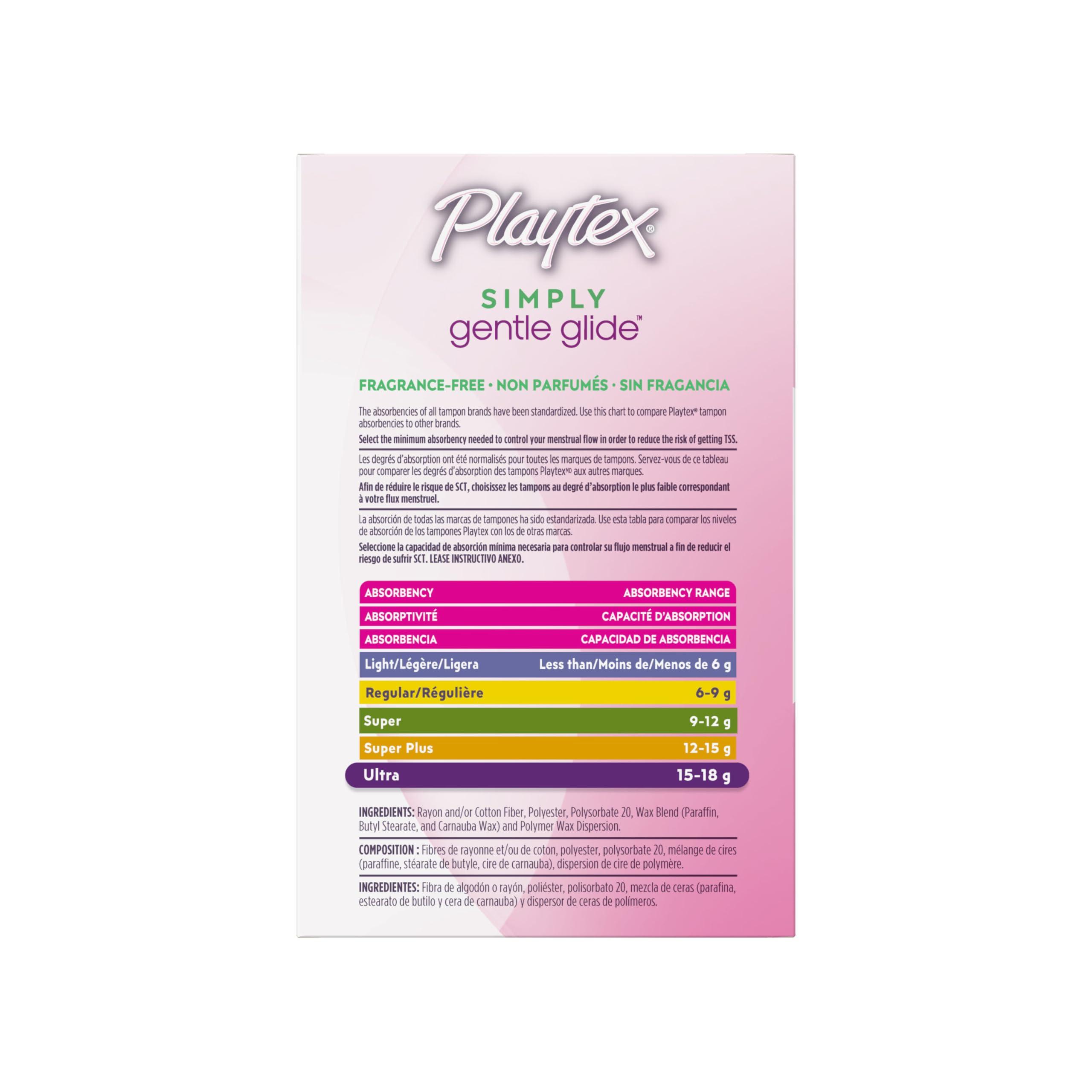 Playtex Playtex Gentle Glide Tampons with Triple Layer Protection, Ultra , Unscented - 36 Count
