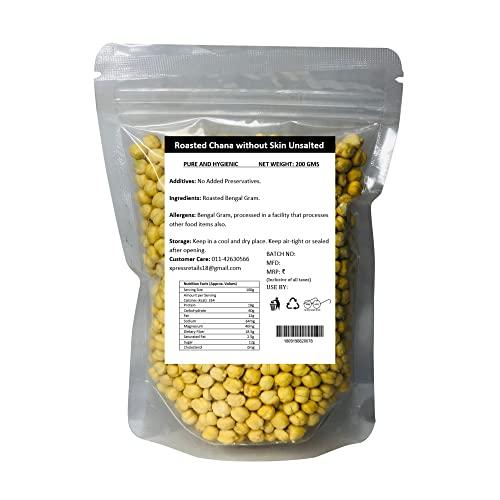 Getmart Getmart™ Roasted Whole Chickpeas (Gram) Without Skin, Desi, Unsalted, Bhuna Chana, 400 Gms (Pack of 2 X 200g)