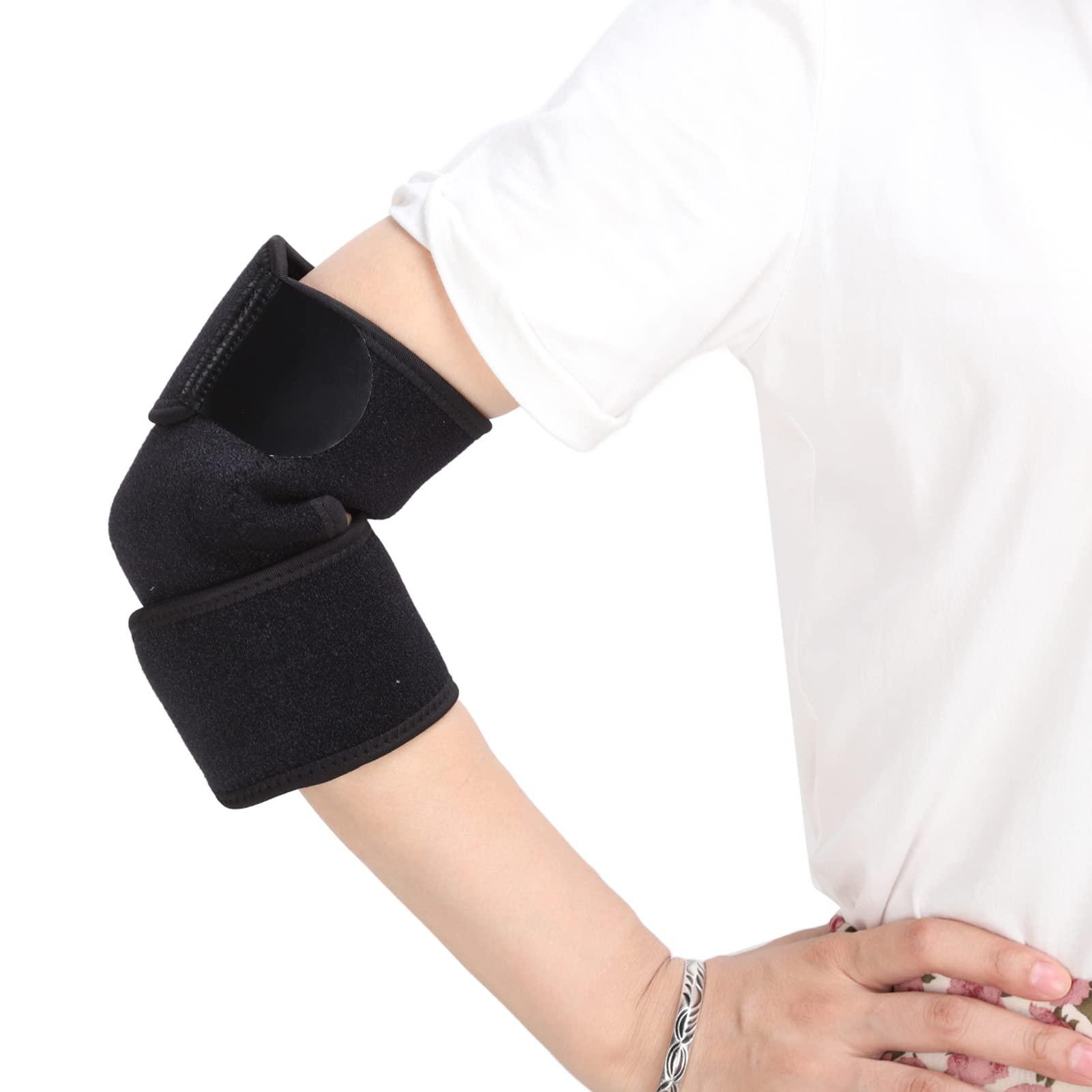 YWJAN Heated Elbow Wrap, Thermal Insulation Hot Therapy Heated Pad, 3 Level Heating Heated Arm Sleeve, Adjustable Heated Elbow Brace, Elbow Heating Pad for Tendonitis and Tennis Pain Relief