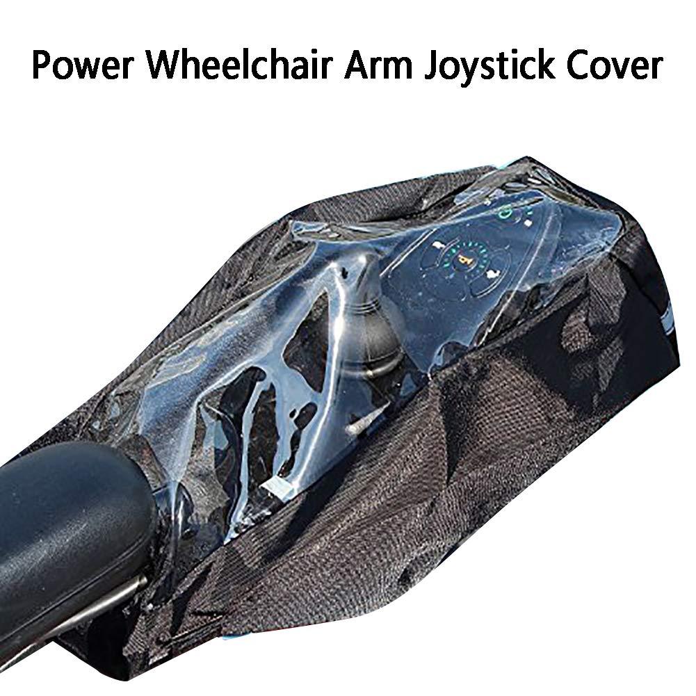 ANER Power Wheelchair Armrest Cover, Clear Electric Wheelchair Joystick Rain Cover, Durable Wheelchair Wrist Control Protector, 2515cm