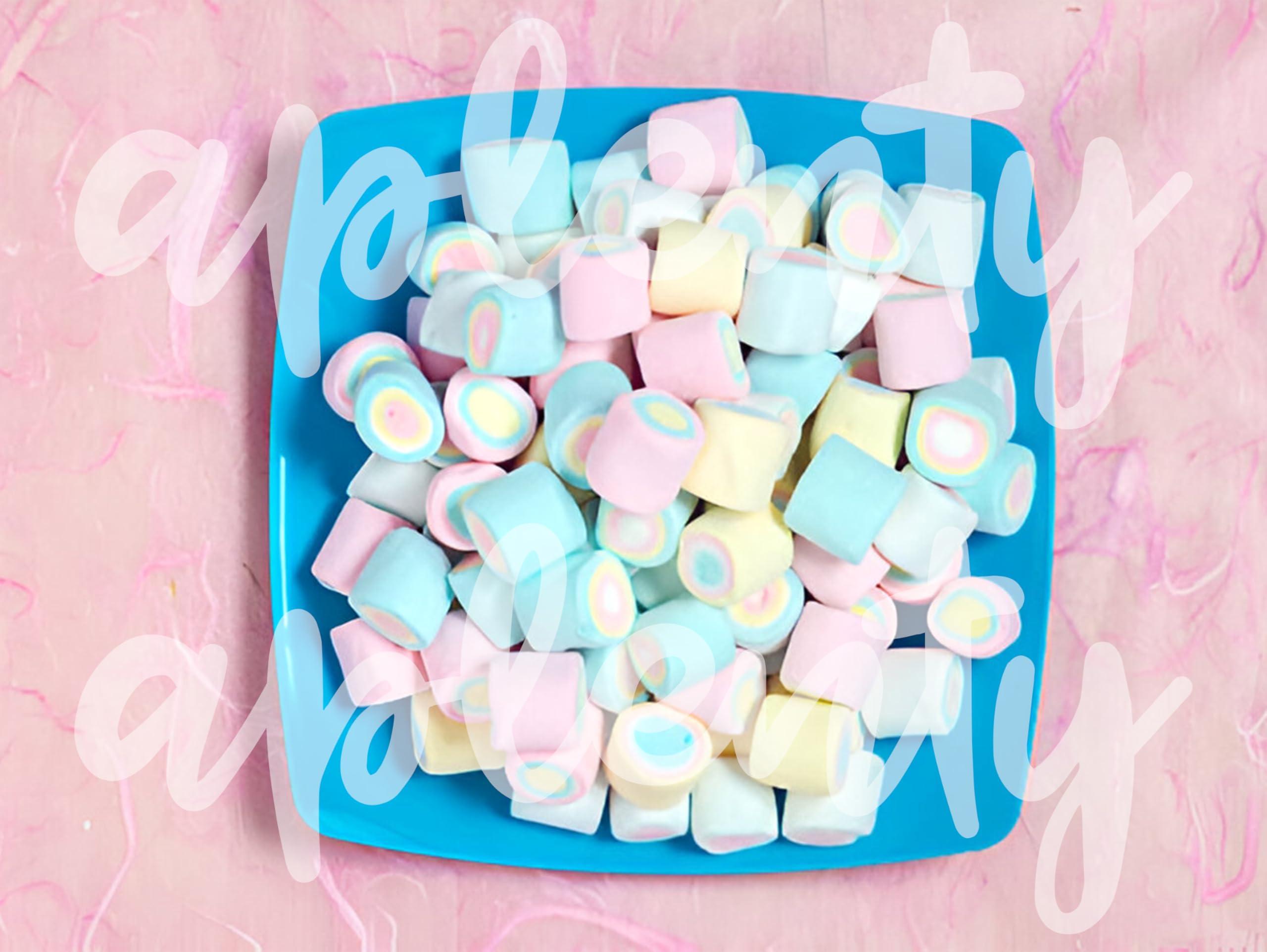 Tastify Tastify Vegan Mini Marshmallows Candy - 175 Gms (80 Pieces) ~ Assorted Fruit Flavour ~ Pure Veg Coloumn/Mini Shape Marshmallow