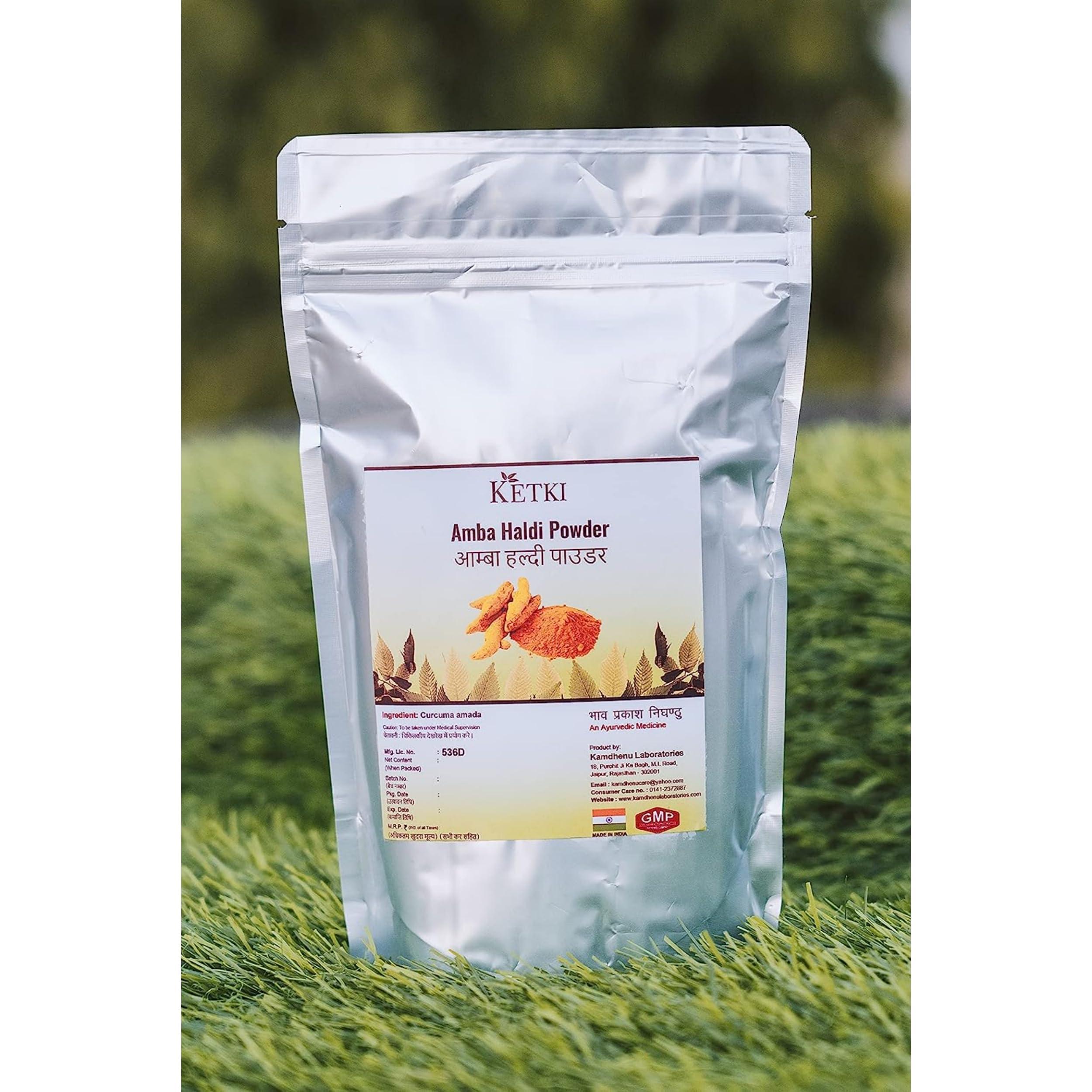 KETKI Ketki Amba Haldi Powder 100 grams, Pack of 1 | Curcuma amada/Mango Ginger/Jangli Haldi/kasthuri manjal/Curcumin
