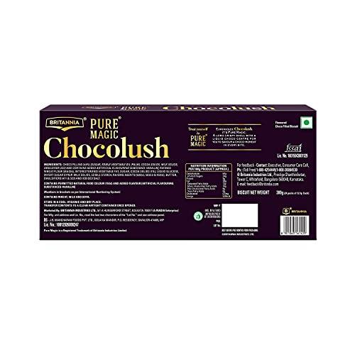 Britannia Britannia Pure Magic Chocolush, 300g, with extra crunchy biscuit and gooey choco-filling, Pack of 2