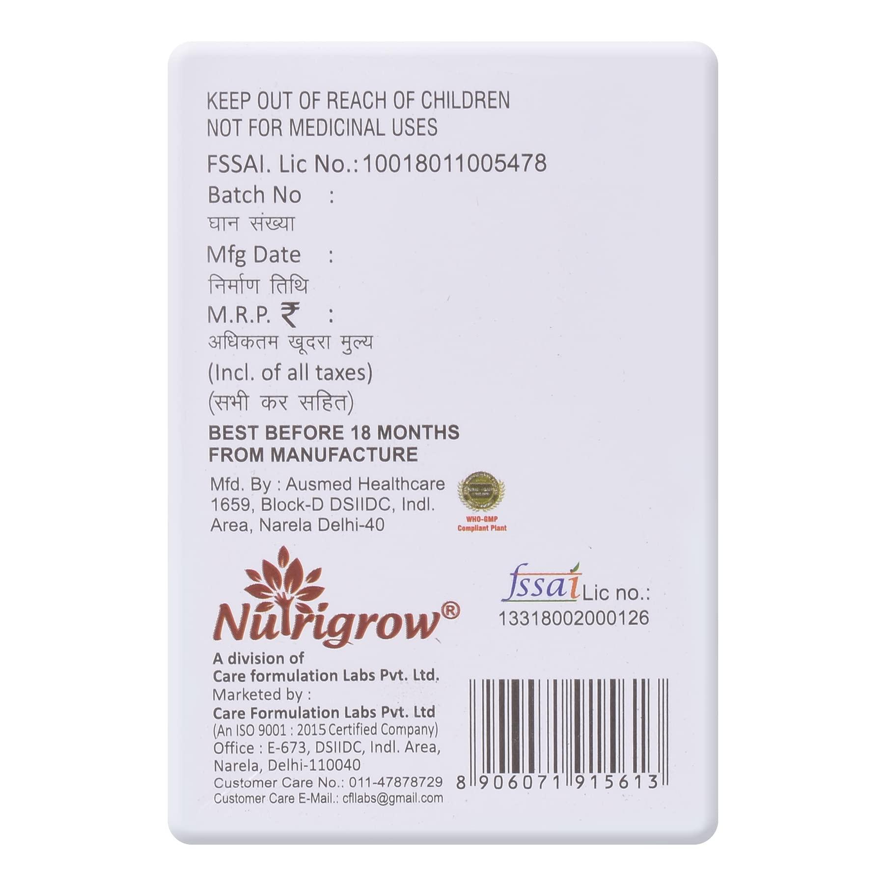 Nutrigrow Nutrigrow L-ARGININE SACHET POWDER (50 g) Pack Of 4 /muscle gainer powder/body builder/for muscle growth/Stamina/Energy & Immunity