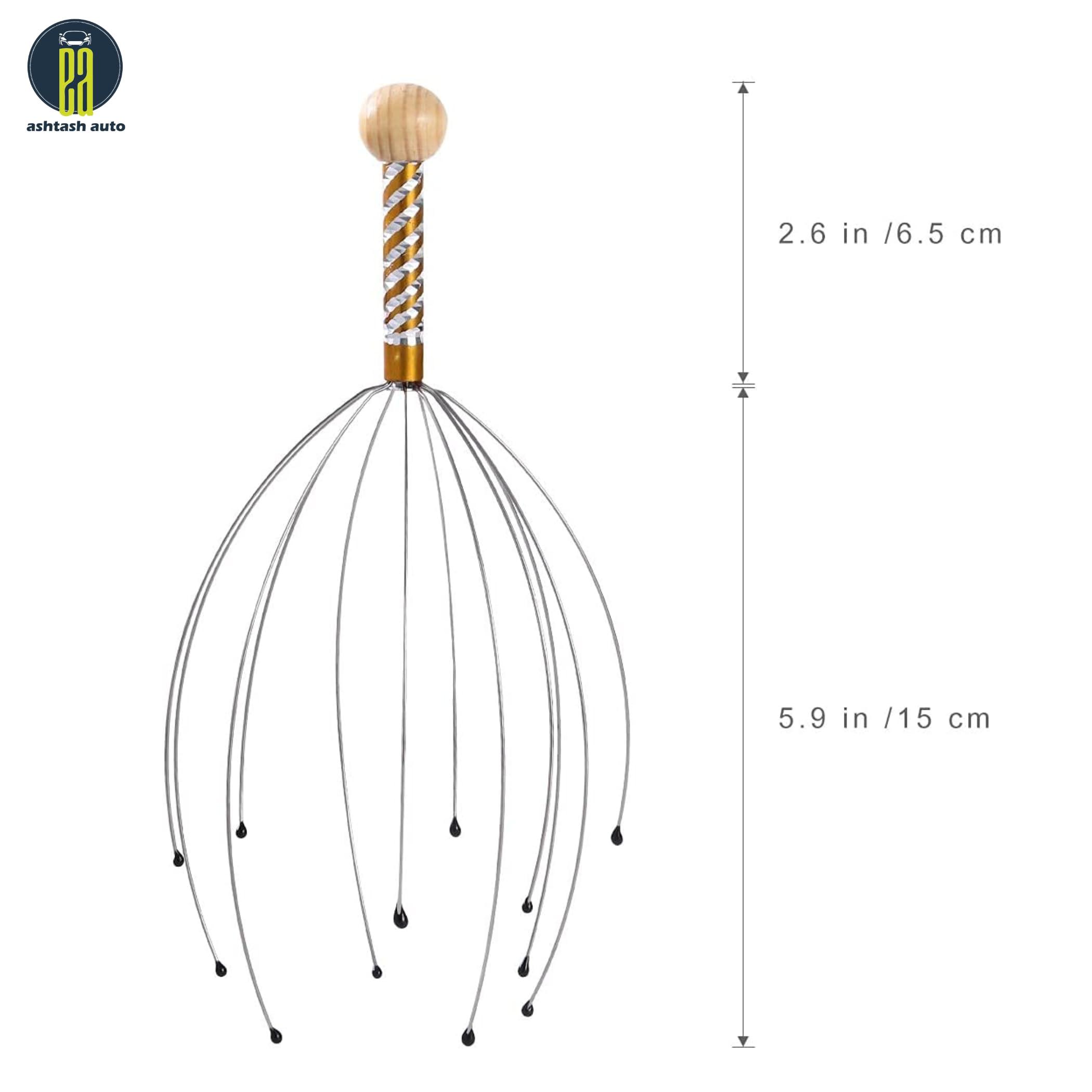 ASHTASH AUTO Ashtash Auto Head Massager Scalp Scratcher | Hand Held Scalp Massager for Pain Relief, Hair Growth & Relaxation | Octopus Scalp Pointer
