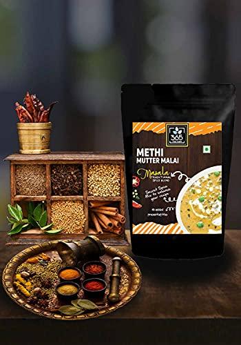 365 STORE TO DOOR 365 STORE TO DOOR Indian Spice – Methi Mutter Malai Masala, 250 gm | Homemade Powdered | for Healthy Cooking | Ready to use | All Seasonings Spices | Pure & Hygiene | Spice Mix – Pack of 1