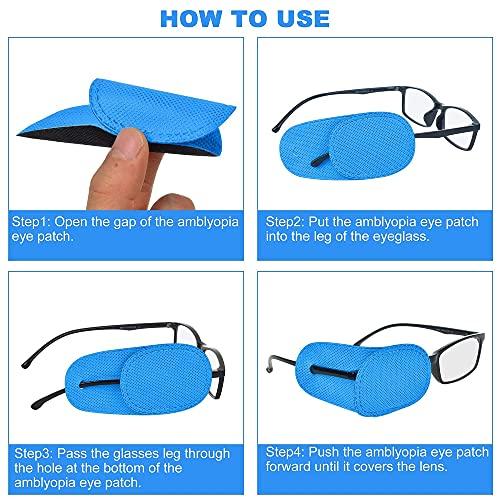 AUGEN AUGEN Eyepatch for Kids Amblyopia Eye Patches, Kids Eye Patch, Strabismus, Lazy Eye Patch for Children Adults (Blue, Pack of 1 Pair)