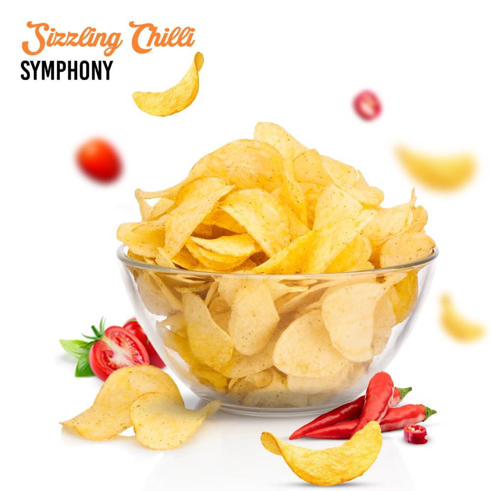 THE THEATRE PROJECT The Theatre Project Kettle Cooked Chips, Hot & Sweet Chilli Chips, Potato Chips, Combo Pack of 5 Pouch, 210g