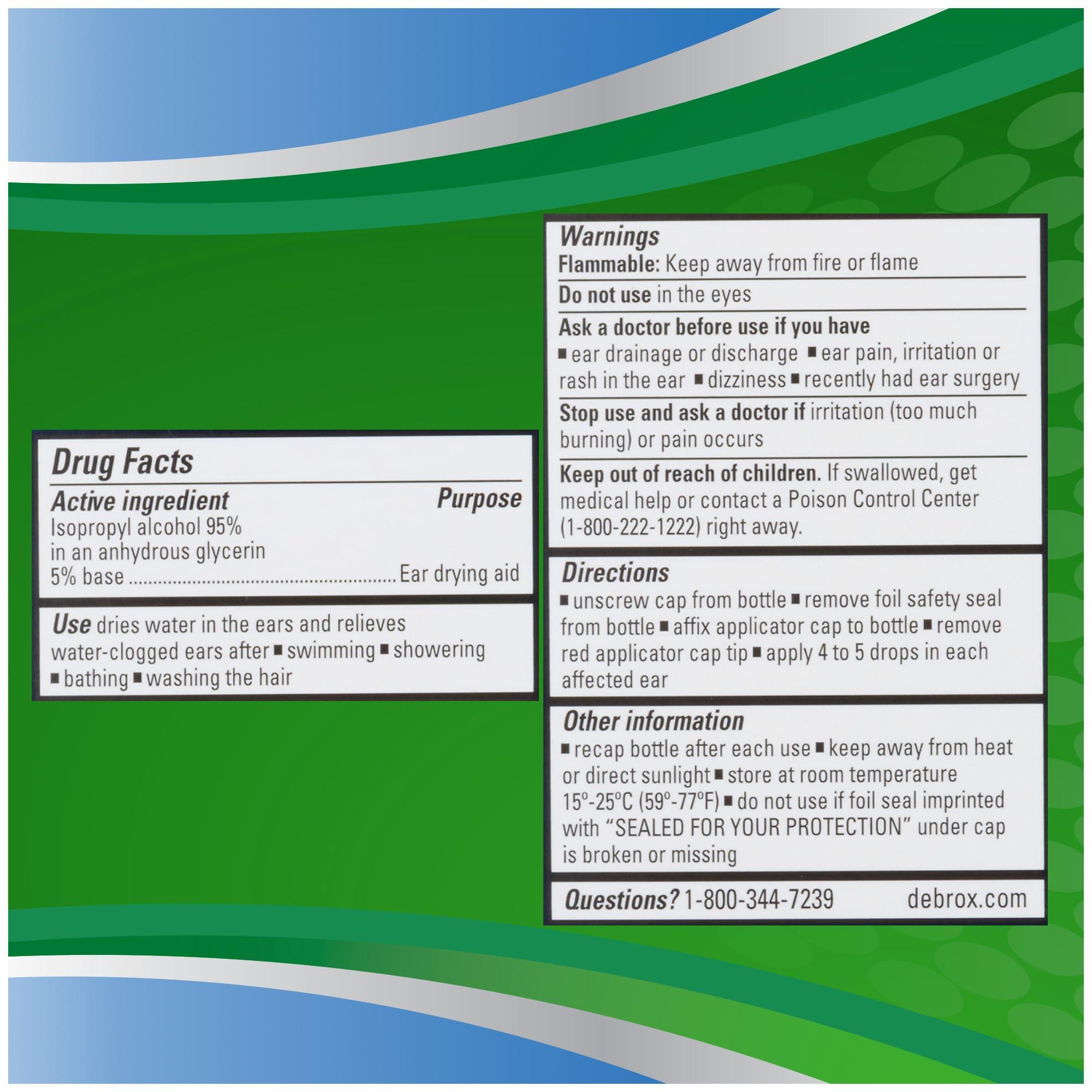 Debrox Debrox Swimmer\'s Ear Relief Ear Drying Drops | Water Clogged Ear Relief | 1.0 FL OZ