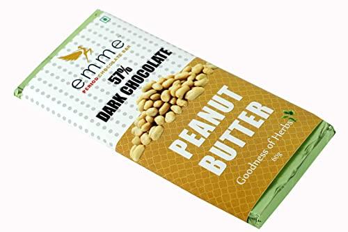 emme Period Chocolate Bar Emme Period Chocolate Bar (Pack of 4) - Vegan, Lactose-Free, 57% Dark Chocolate with Ayurvedic Herbs for Menstrual Support and Indulgence