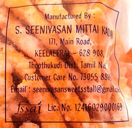 S. SEENIVASAN MITTAI KADAI S SEENIVASAN Special Sweet Sev 250g | Special Big Mixture 250g | Kovilpatti Kadalai Mittai 250g - Pack of 3 (750g)