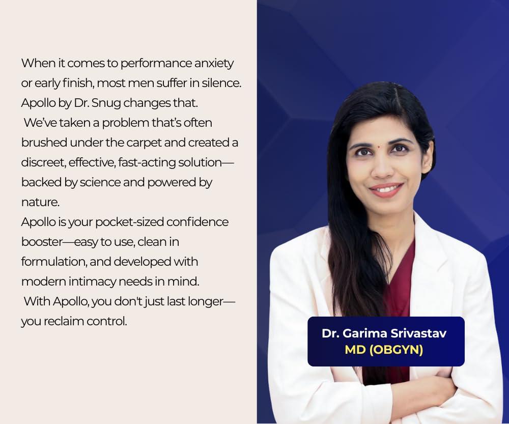 Dr. Snug Dr. Snug Apollo Intra Oral Spray for Men - Ayurvedic Energy & Stamina Support with Ashwagandha, Shilajit and Safed Musli- Pack of 1-40ml