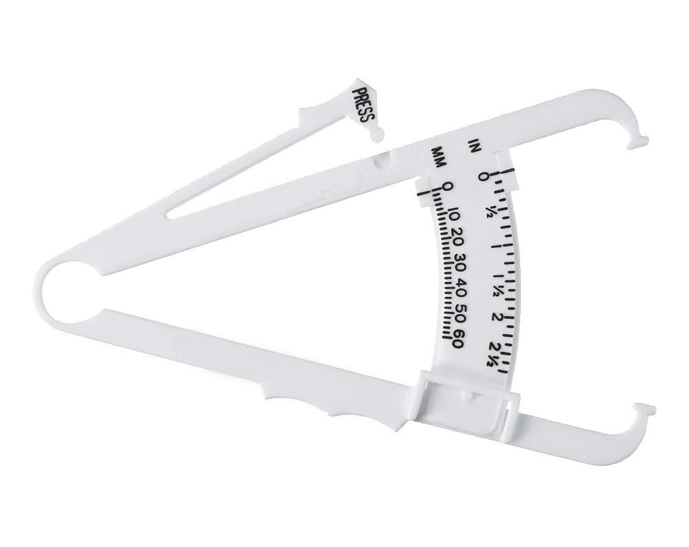 Gadget Hero's Gadget Hero's Personal Bodyfat Testing with Skinfold Calipers. Body Fat Calliper to Measure Your Body Fat (White)