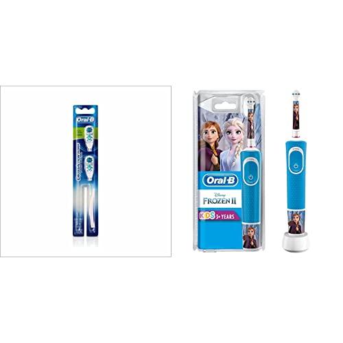 Oral B Oral B Cross Action Power Toothbrush Replacement Head (Soft) & Oral-B Kids Electric Rechargeable Toothbrush Featuring Frozen Characters