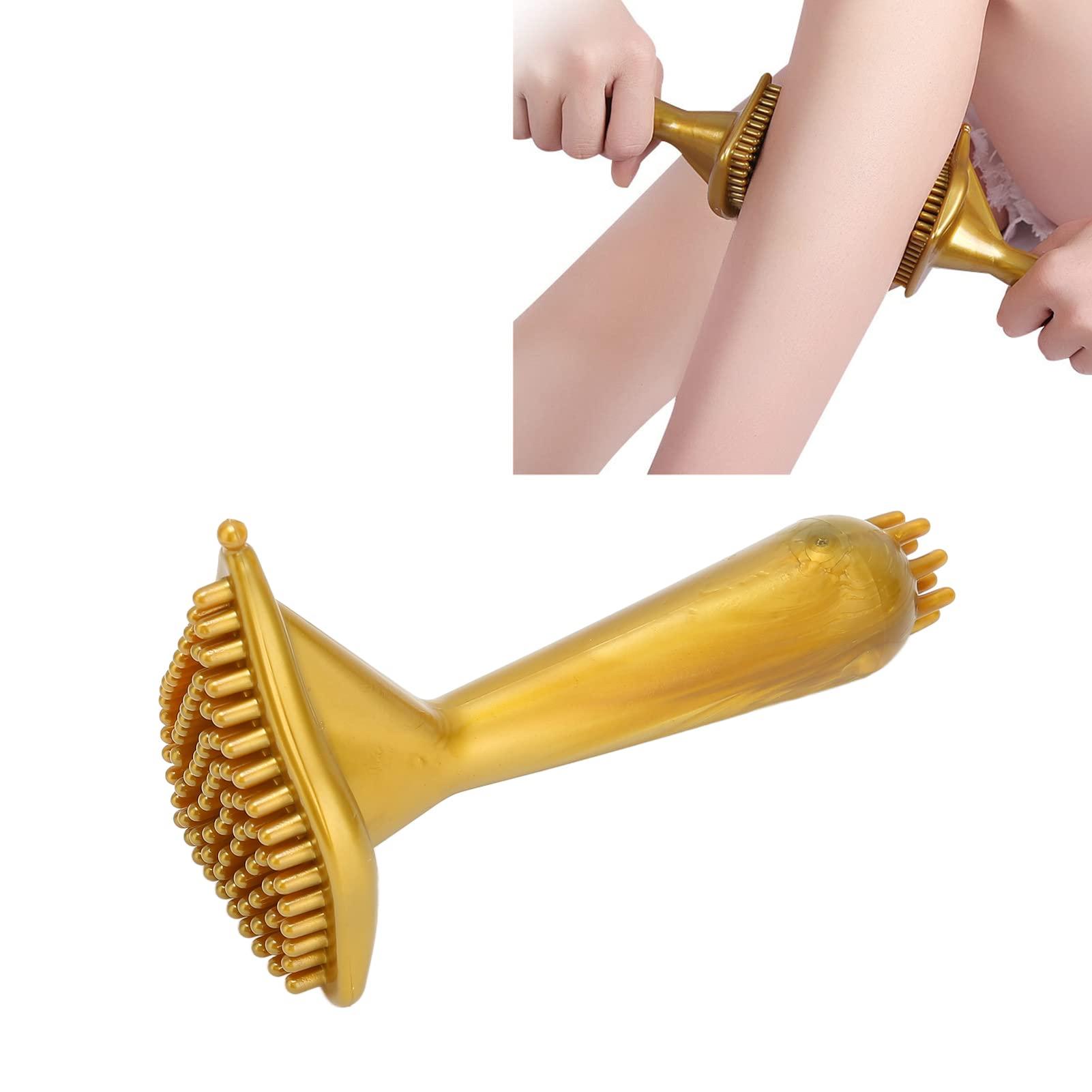 Betued Meridian Dry Brush, Meridian Massage Brush, Round Knob Design Relieves Pressure Silky Smooth Massage Slimming Peeling Body Brush for Massage Foot Leg Tissue