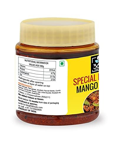 365 STORE TO DOOR 365 STORE TO DOOR Punjabi Mango Pickle, 250g | Masaledar Aam Ka Achaar | Homemade Taste & Pure Natural Healthy Ingredients | Traditional Punjabi Flavor | Ready to Eat
