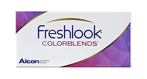 ALCON Freshlook Colorblends Contact Lens with Lens Case & Solution- 2 Pieces (0,Brilliant Blue)