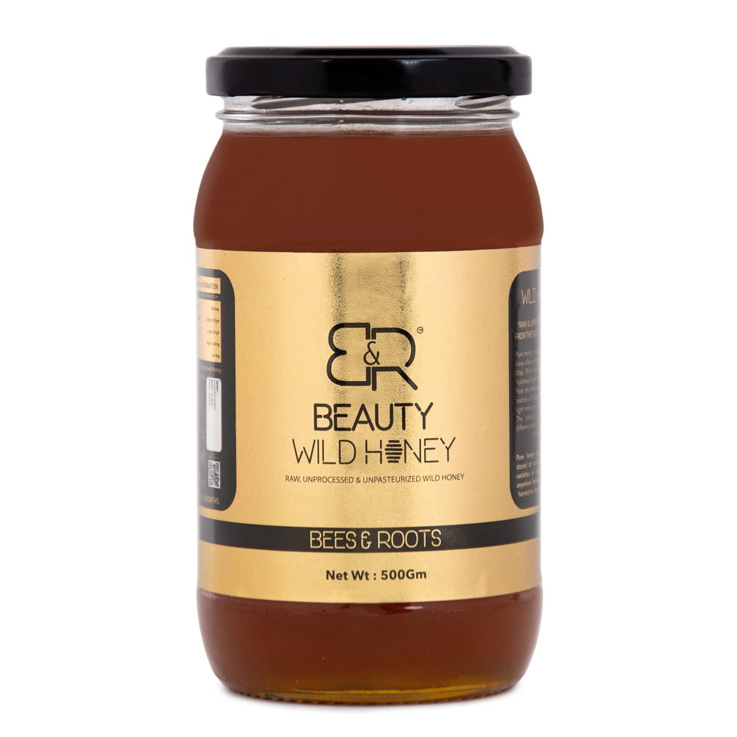 BEES N ROOTS BEES N ROOTS BEAUTY WILD HONEY BY SAHIL KHAN | UNPROCESSED AND UNPASTEURIZED NATURAL HONEY | FROM THE WILD FOREST OF INDIA