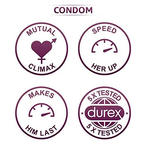 Durex Durex Condoms - 10 Count (Pack of 3, Extra Time) & Durex Mutual Climax Condoms - 10 Count (Pack of 3)