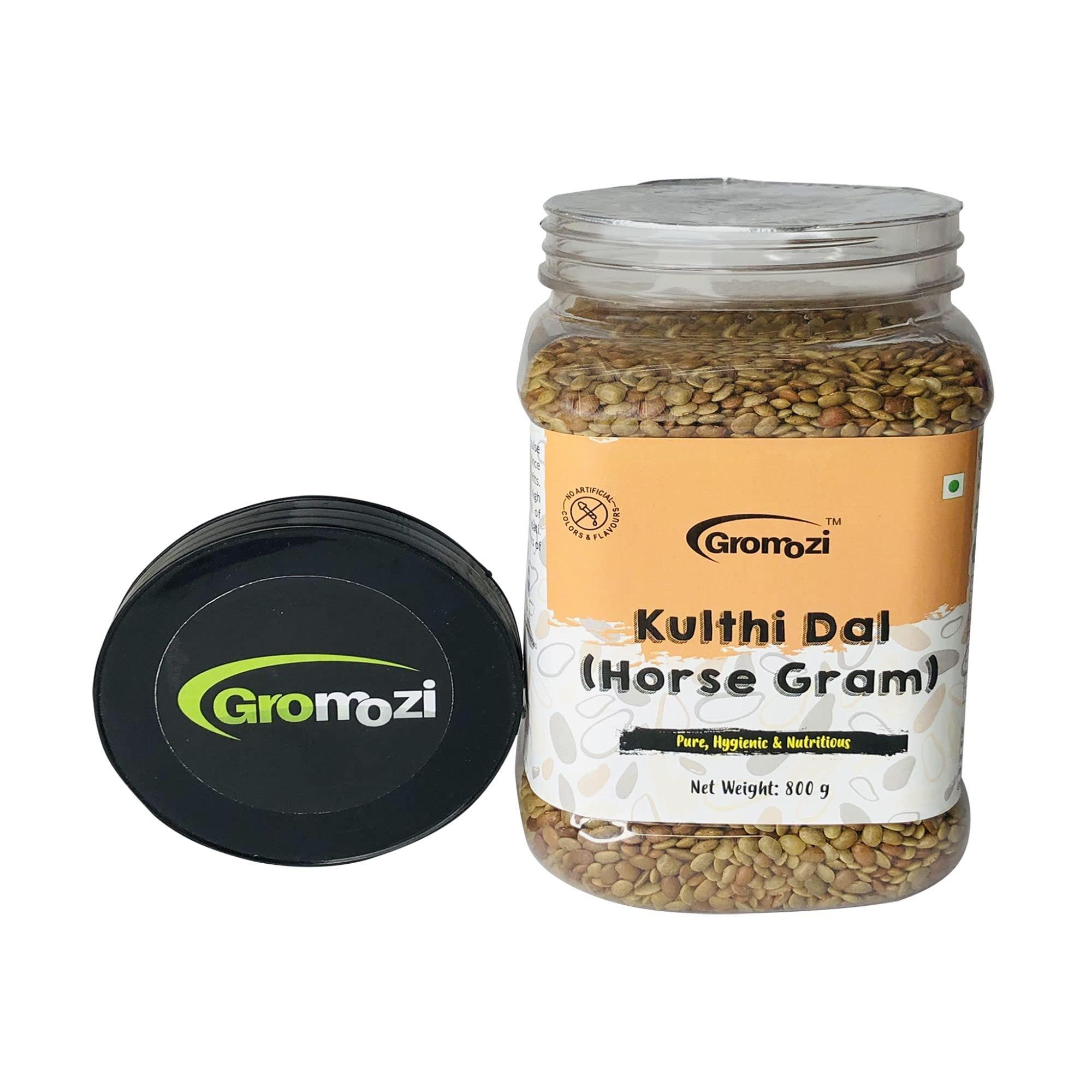 Gromozi Gromozi™ Kulthi Dal | Horse Gram | Kulthi | Kulath | Horse Gram | Gahat Hurali Kalu | Kulthi Beans | Kollu Paruppu | Kollu | Vulavalu | Kurthi Dal - 2 x 800 Grams (1.6 Kg)