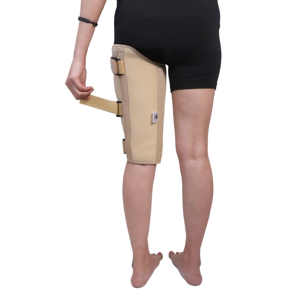 Generic AP Orthopaedic Femur Brace Thigh Support-Hamstring Brace Belt Brace Compression Wrap for Muscle Strain Tendonitis Hip Pain Dislocation and fracture for men and women (XL)