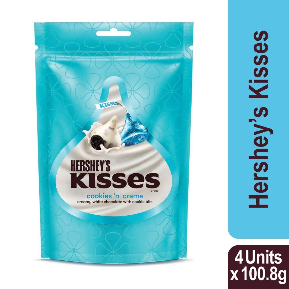 Hershey's Kisses Hershey\'s Kisses Cookies n Creme Chocolate, 100.8gram (Pack of 4)