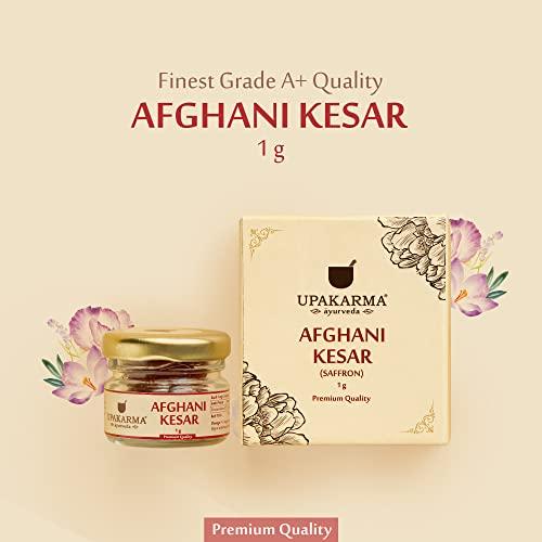 UPAKARMA UPAKARMA Purest and Finest Afghani Kesar/Saffron 1 Gram and 100ml Badam Rogan