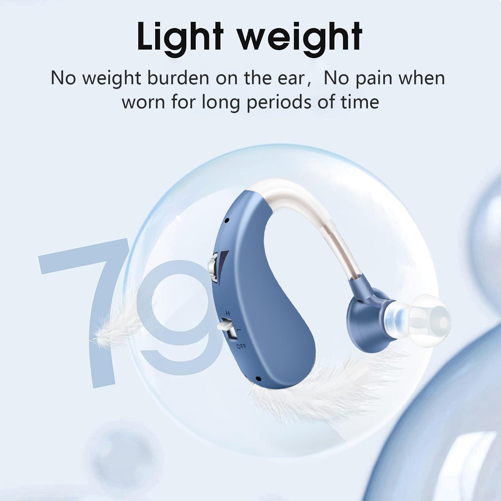 Britzgo Britzgo Hearing aids amplifier for seniors rechargeable ear hearing machine for old age (Blue)