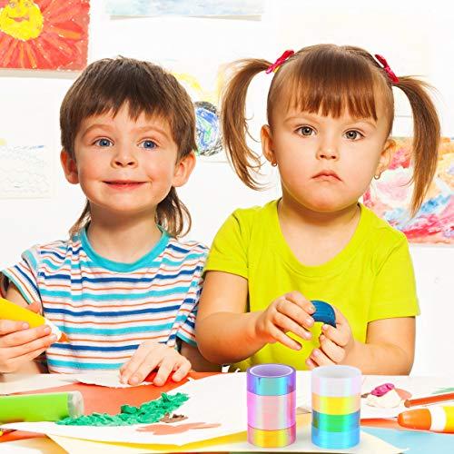 HEALLILY 8pcs Exquisite Paper Tape Unique Label Sticker Stylish Diary Hand Account Washi Paper Tape Beautiful Bronzing Paper Tape for DIY (Colorful Film)